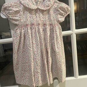 Smocked Rosebud Dress - 24 Months Little Girls